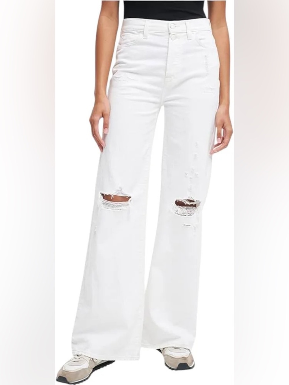 7 For All Mankind Ultra High Rise Vintage Jo White Jeans